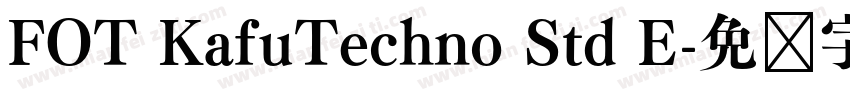 FOT KafuTechno Std E字体转换